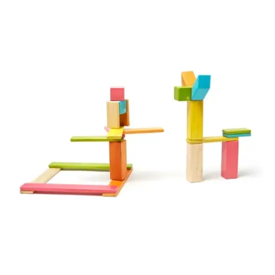 Tegu Magnetic Wooden Blocks, 24-Piece Set, Tints image {1}