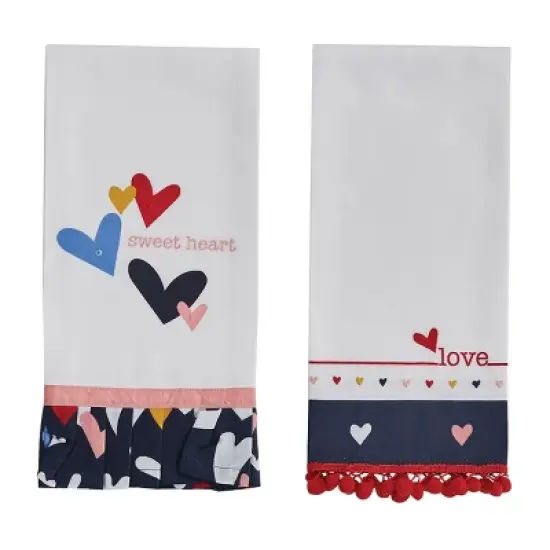 Split P Sweet Heart and Love Decorative Dishtowel Bundle of 2 image {3}