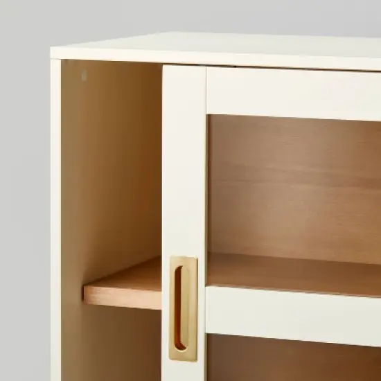 Promontory Sliding Glass TV Stand - Threshold&trade; designed with Studio McGee image {3}