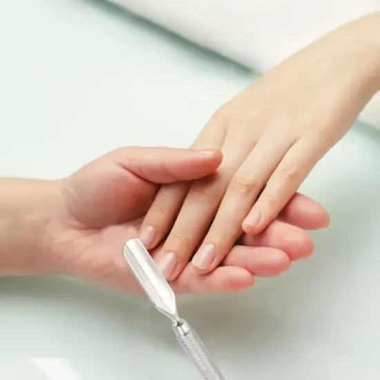 Unique Bargains Multi-function Cuticle Pusher 5.71" Length Silver Tone 1 Pc image {1}