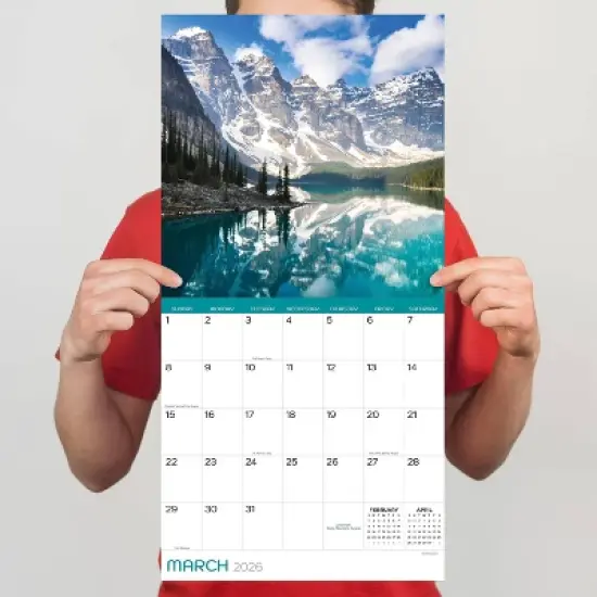 TF Publishing 13.5"x14.5" 2026 Mountains Wall Calendar image {3}
