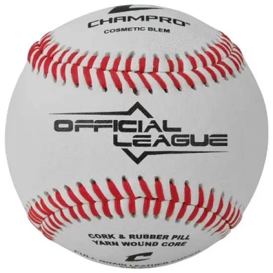 Champro Blem Leather Cover Official League Baseball image {1}