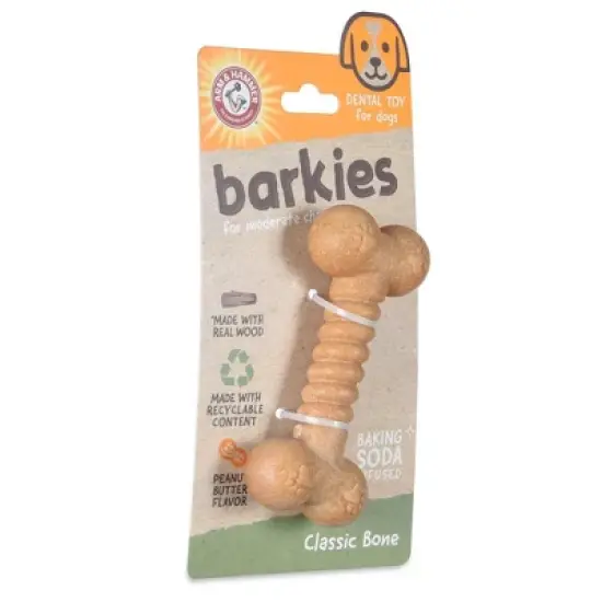 Arm & Hammer PP+Pine Saw Dust Classic Bone Dog Toy - Peanut Butter Flavor - 5" image {1}