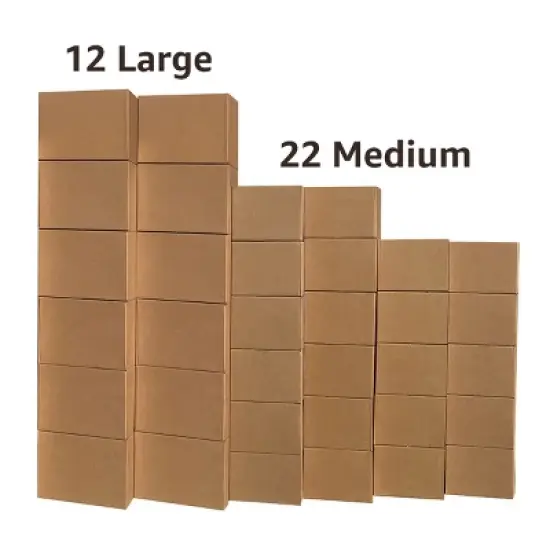 UBMOVE Smart Moving Bigger Boxes Kit #3- 34 Moving Boxes, and Packing Supplies image {5}