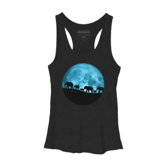 Women's Design By Humans United Together - Elephants By Maryedenoa Racerback Tank Top image {2}