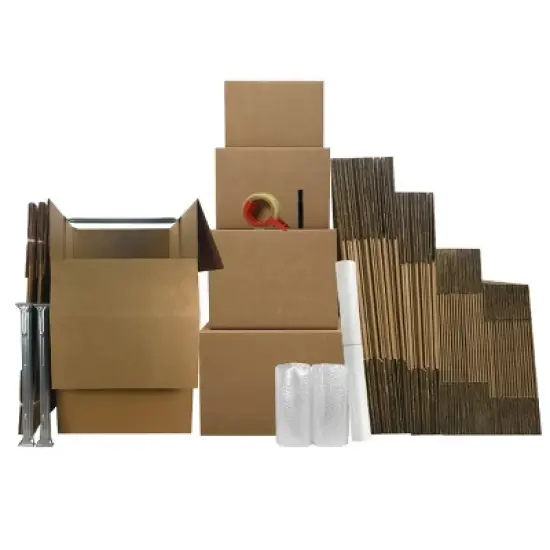 UBMOVE Wardrobe Moving Kit #5 with Medium, Large, XL Boxes 3 Shorty Wardrobes, and Packing Supplies image {7}