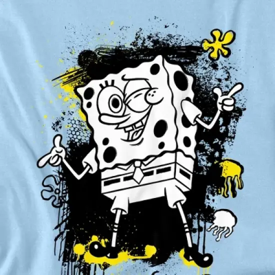 Toddler Boys' Spongebob Ink Splatter T-Shirt Light Blue image {2}