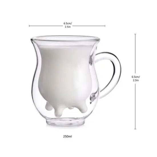 LEMONSODA Insulated Double Wall Cow Udder Milk Pitcher (8.5oz) image {3}