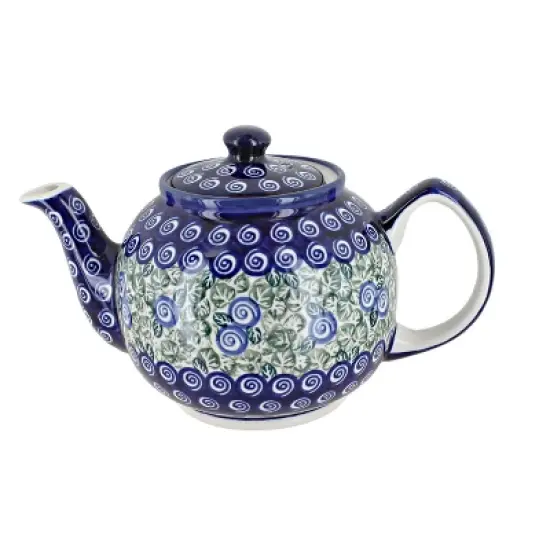 Blue Rose Polish Pottery 596 Zaklady Medium Teapot image {12}