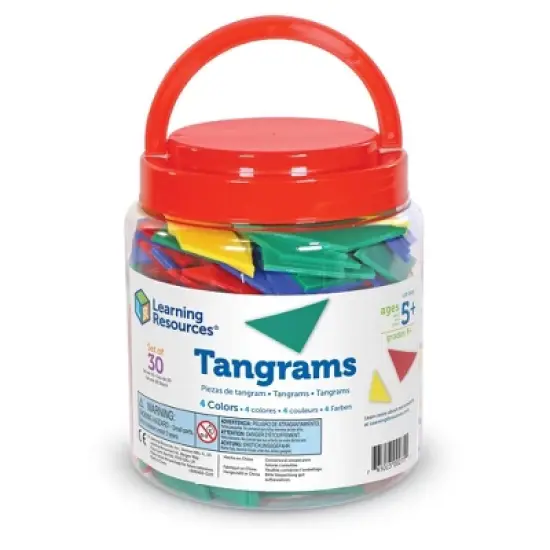 Learning Resources 4 Colors Classpack Tangram Puzzles - 30pc image {6}