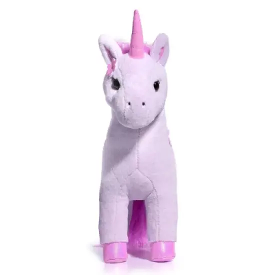 FAO Schwarz 13" Purple Unicorn Glow in the Dark Toy Plush image {1}