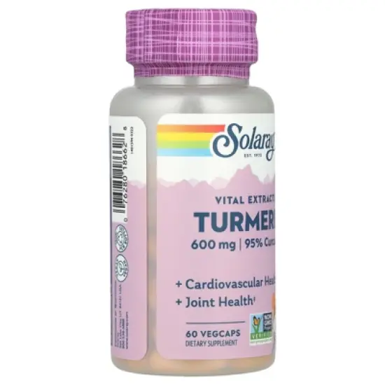 Solaray Vital Extracts, Turmeric, 600 mg, 60 VegCaps image {3}