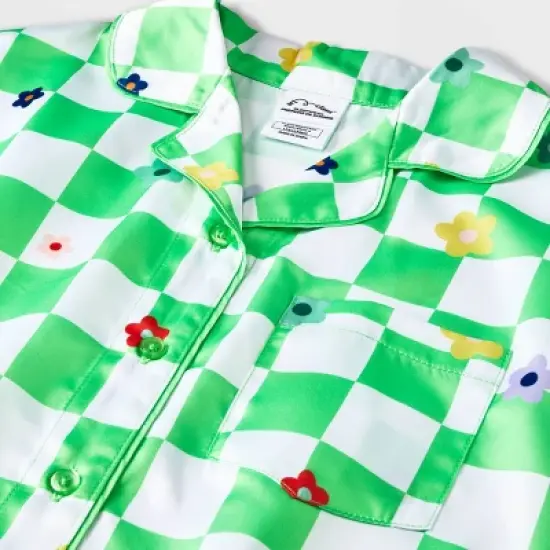 Girls' 2pc Satin Coat Pajama Set - art class&trade; image {2}