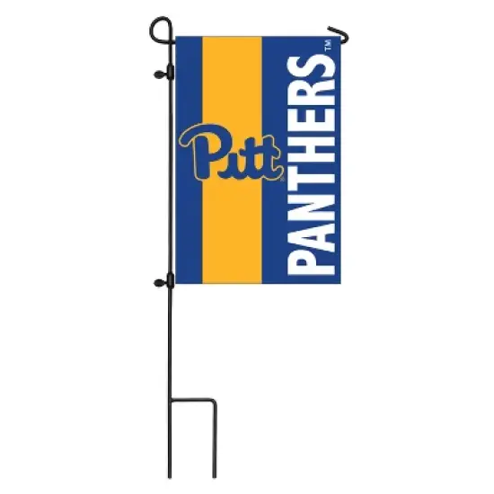 Evergreen Collegiate University of Pittsburgh Embroidered Logo Applique Garden Flag, 12.5 x 18 inches Indoor Outdoor Double Sided Decor image {1}