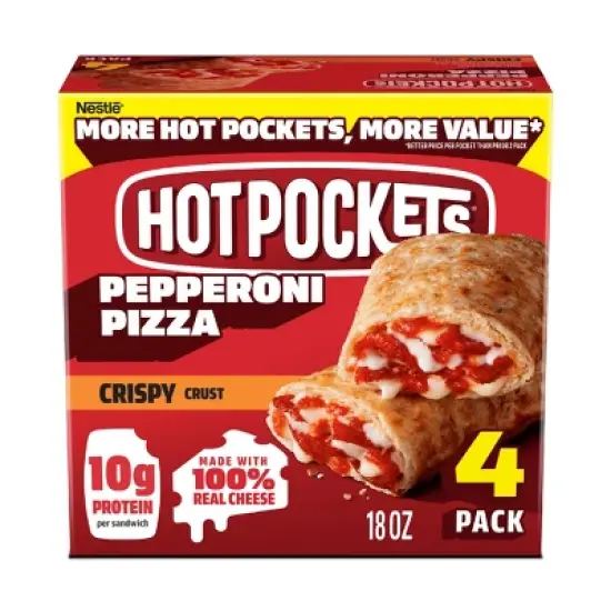 Hot Pockets Pepperoni Pizza Frozen Snacks - 18oz/4ct image {8}