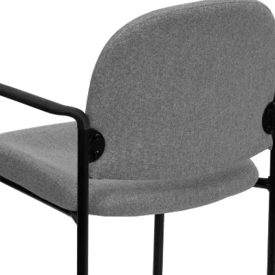 Emma and Oliver Comfort Stackable Steel Side Reception Chair with Arms image {5}