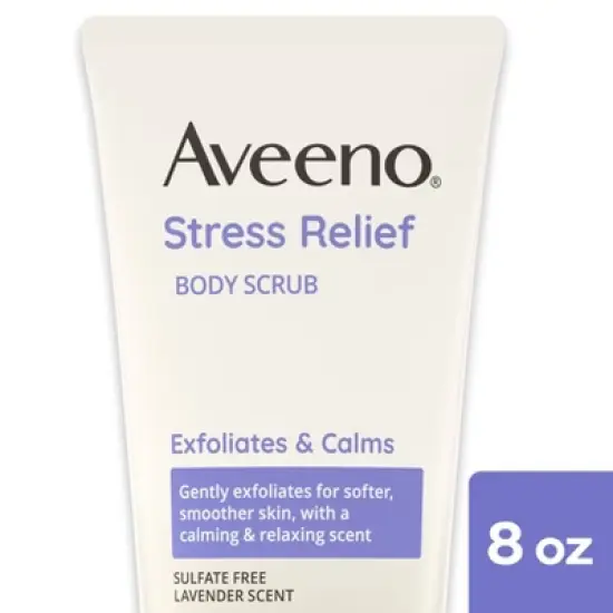Aveeno Stress Relief Exfoliating Body Scrub - Lavender - 8oz image {11}