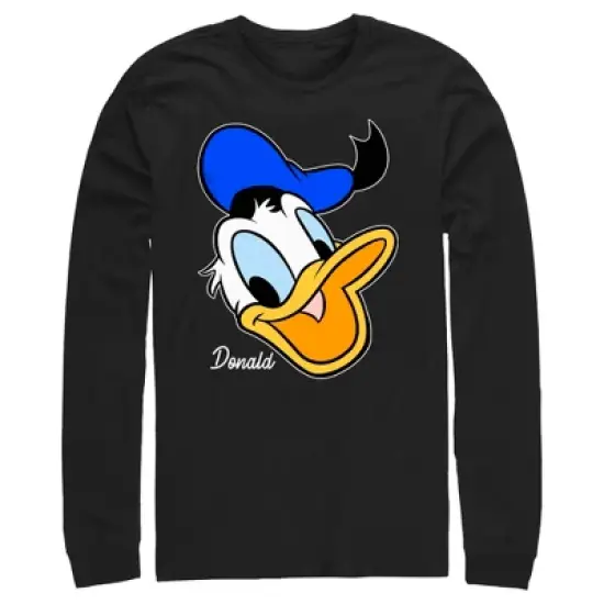 Men's Mickey & Friends Donald Duck Big Face Long Sleeve Shirt image {3}