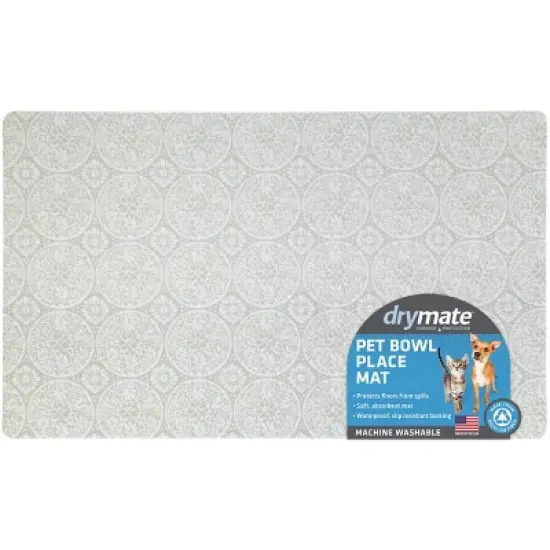 Drymate 12"x 20" Feeding Placemat for Cats and Dogs - Tan Global image {5}