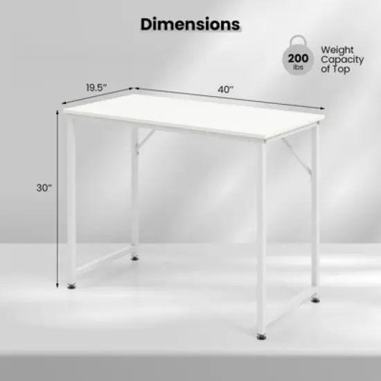 Costway Set of 2 / 4 /6 Conference Tables Rectangular Meeting Room Table for School or College Boardroom Desk Study Computer Desk White / Black image {2}