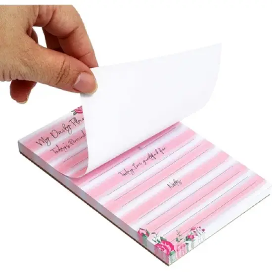 Paper Junkie 8-Pack Calendar Sticky Notes Features My Daily Plan for Monthly, Weekly & Daily Planner, Floral, 5"x3" image {2}