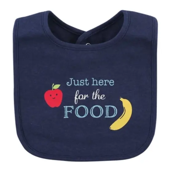 Hudson Baby Infant Boy Cotton Bibs, Food Puns Boy, One Size image {9}