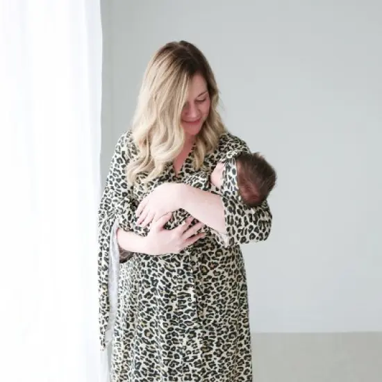 Girls Lana Leopard Swaddle And Headwrap Set - Posh Peanut image {5}
