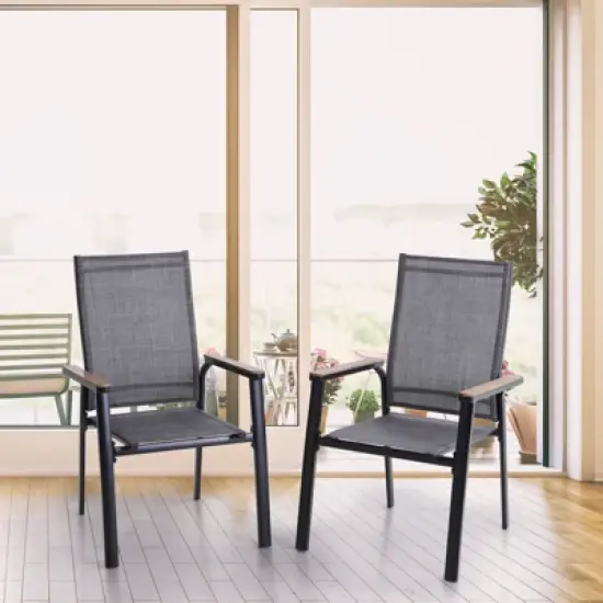 7pc Patio Set with Table & Sling Chairs - Captiva Designs image {4}
