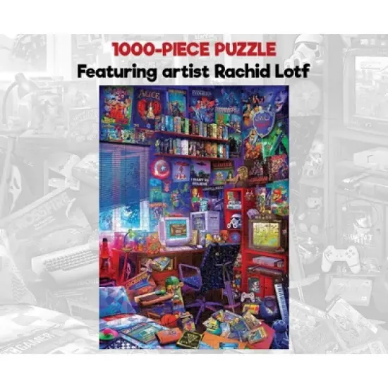 Toynk '80s Game Room Pop Culture 1000 Piece Jigsaw Puzzle By Rachid Lotf image {2}