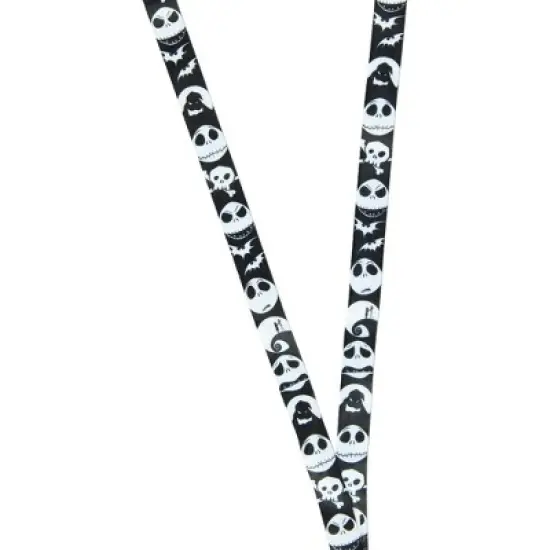 Nightmare Before Christmas Jack ID Lanyard Badge Holder With 1.5" Charm Pendant image {1}