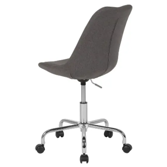 Emma and Oliver Mid-Back Dark Gray Fabric Pneumatic Lift Task Office Chair image {6}