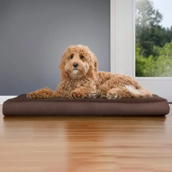FurHaven Snuggle Terry & Suede Deluxe Orthopedic Mattress Dog Bed image {2}