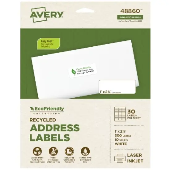 Avery Recycled Laser/Ink Jet Address Labels image {7}