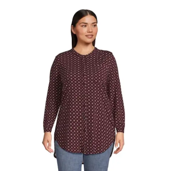 Lands' End Women's Long Sleeve Jersey A-line Tunic image {8}