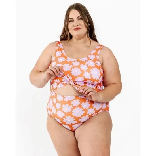 Lime Ricki Women's Daphne Knotted One-Piece image {3}