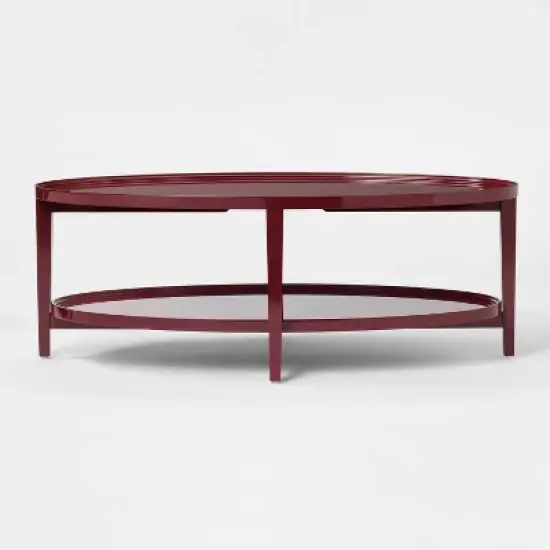 Coffee Table Lacquer Finish Dark Red - Threshold&trade; designed with Studio McGee image {2}