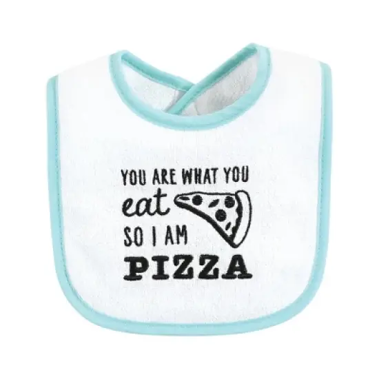 Hudson Baby Unisex Baby Cotton Terry Drooler Bibs with Fiber Filling, Pizza Taco, One Size image {8}