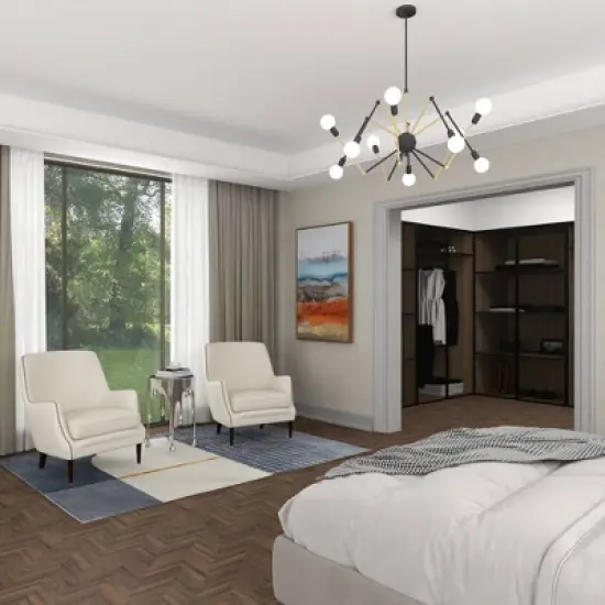 Contemporary Aluminum Melting Accent Table - Olivia & May image {21}