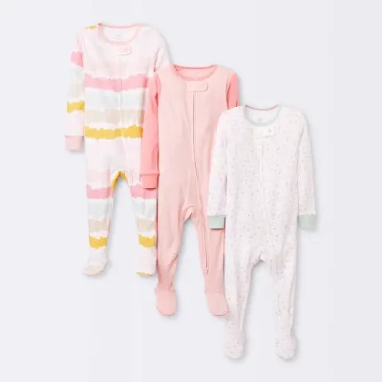 Baby Girls' 3pk Tight Fit Zip-Up Sleep N' Play - Cloud Island&trade; image {8}