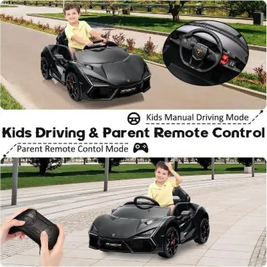12V Ride On Car for Kids, Licensed Lamborghini Revuelto Electric Vehicle, Battery Powered Sports Car Toy for Boys & Girls image {4}