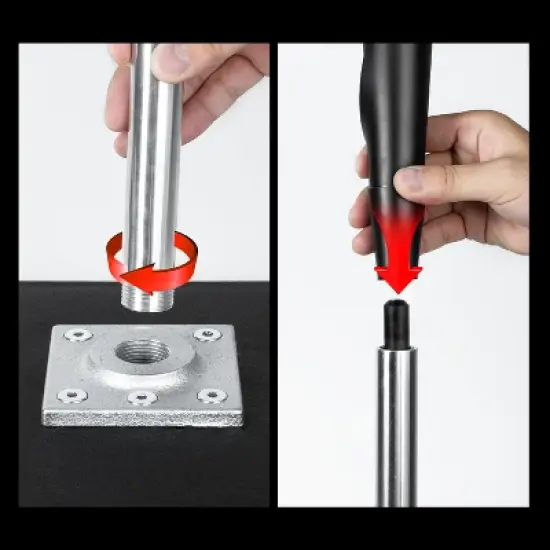 PLAYAPUT Baseball Batting Tee - Professional Hitting Tee for Baseball and Softball with Weighted Base, Flexible Rubber Top, Black and Silver image {3}