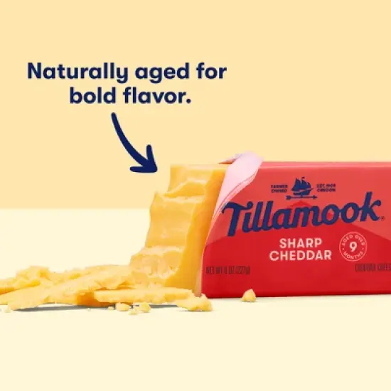 Tillamook Sharp Cheddar Cheese Block - 8oz image {2}
