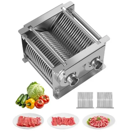 VEVOR Meat Cutter Machine Blade, 5 mm Blade for Commercial Meat Cutter, One Set Blade for SJY-DQ90 Meat Cutting Machine, Stainless Steel, Silver image {8}