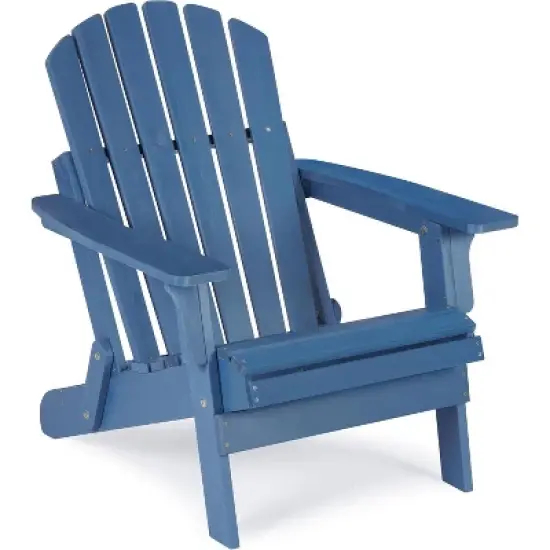 Whisen Oversized Wooden Adirondack Chair with Pre-Assembled Back image {4}