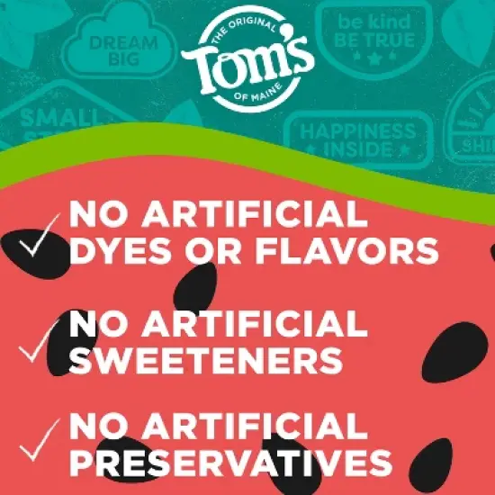 Tom&rsquo;s of Maine Watermelon Wiggle Kids'  Anticavity Fluoride Toothpaste - 5.1oz image {4}