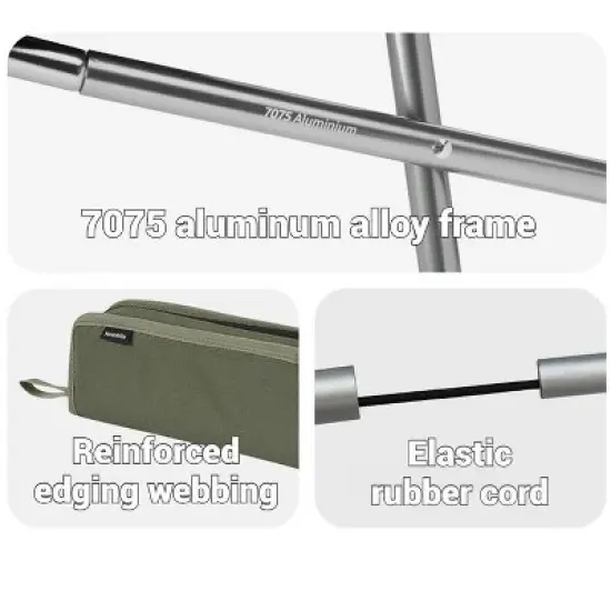 Naturehike,Folding Camping Stool,Portable Mini Camping Chair, Lightweight Aluminium Alloy Chair, Small Backpacking Stool with Thickened Seat Cushion image {4}