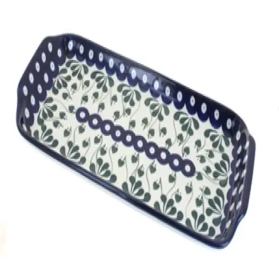 Blue Rose Polish Pottery 410 Ceramika Artystyczna Bread Tray image {1}