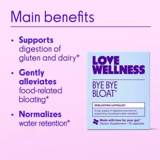Love Wellness Bye Bye Bloat Vitamins - 10ct image {2}