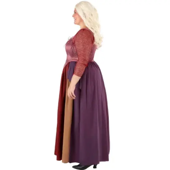 HalloweenCostumes.com Women's Plus Size Deluxe Disney Sarah Sanderson Halloween Costume | Hocus Pocus Witch Outfit image {5}