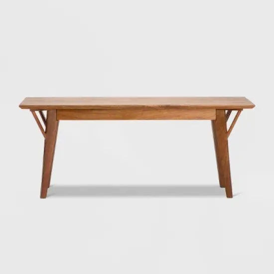 Stratford Mid-Century Entryway Bench Walnut Brown - Finch image {5}